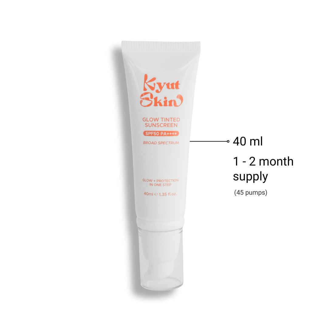 Kyut Skin Tinted Physical + Mineral Pack of 2 Sunscreen SPF 50 PA++++