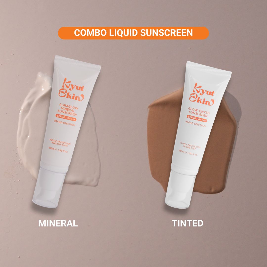 Kyut Skin Tinted Physical + Mineral Pack of 2 Sunscreen SPF 50 PA++++
